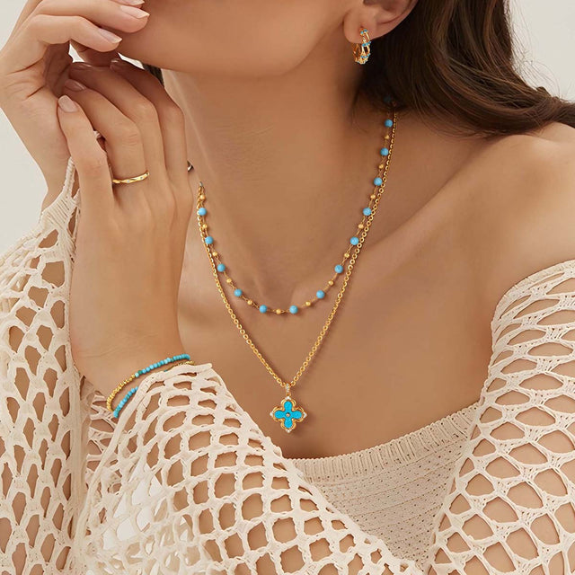 Clover Flower Pendant Necklace