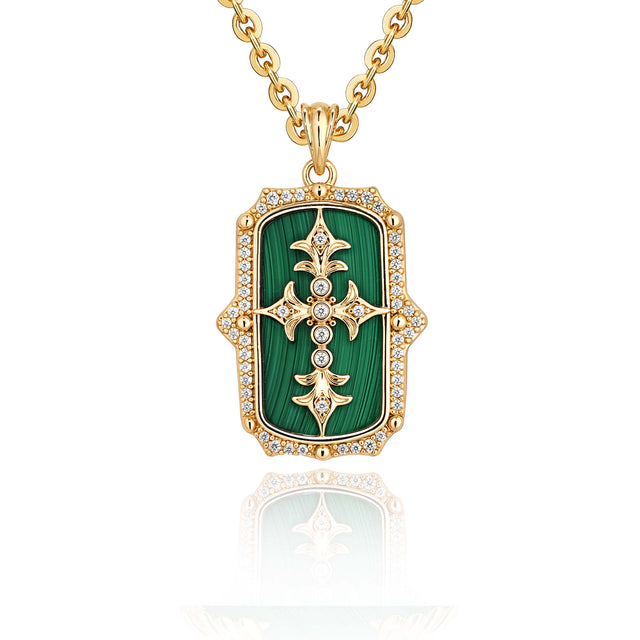 Malachite lris Pendant Necklace