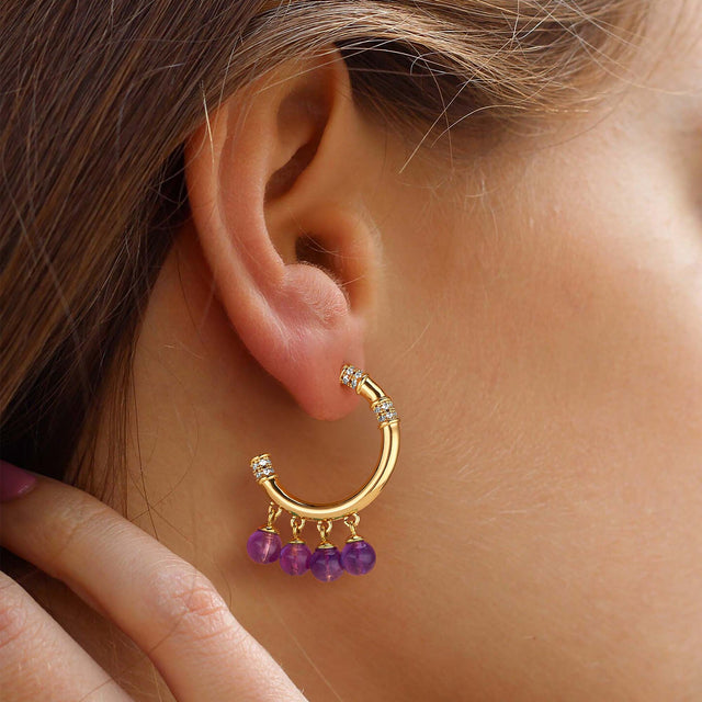 Chunky Colored Boho Hoop Earrings