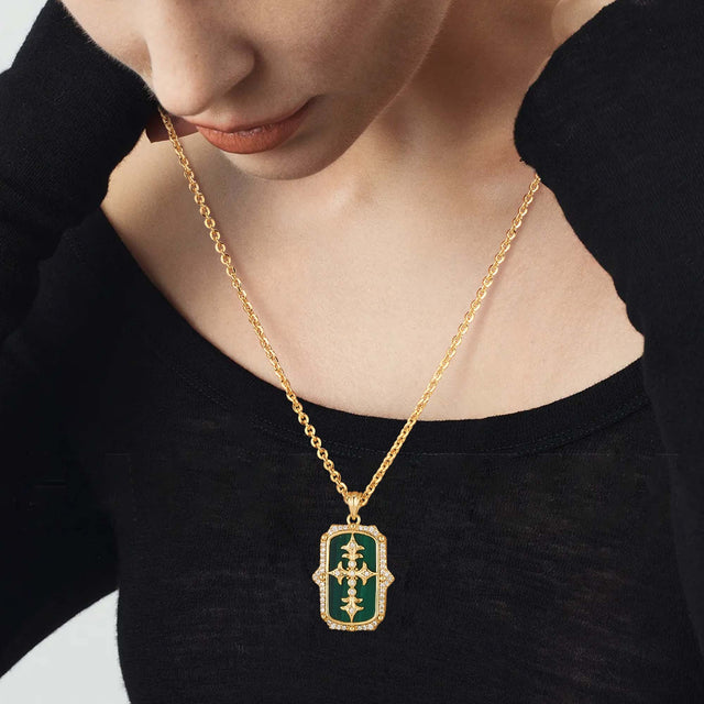 Malachite lris Pendant Necklace