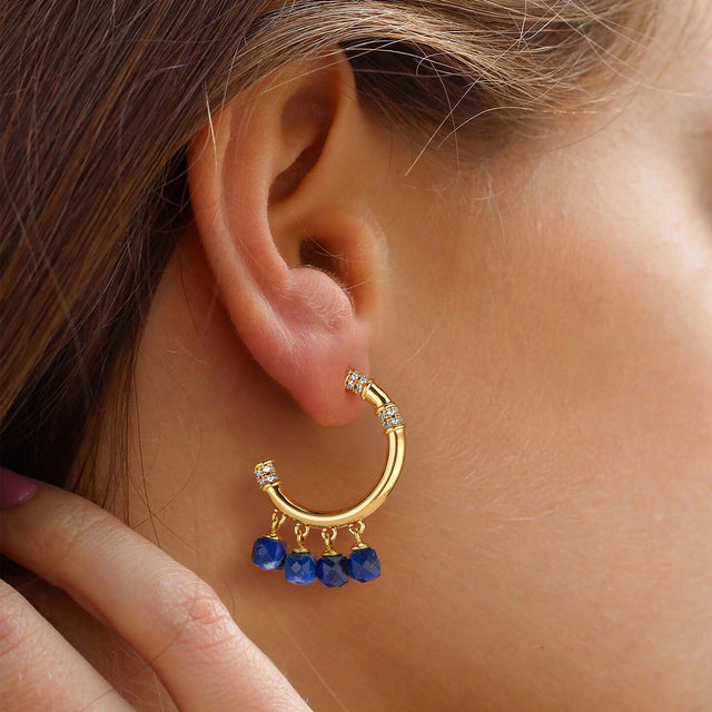 Chunky Colored Boho Hoop Earrings