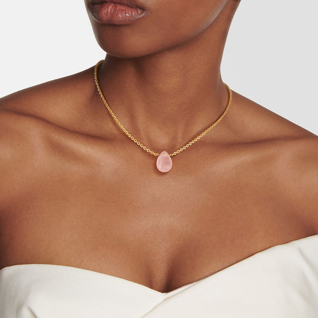 Gold Teardrop Choker Necklace
