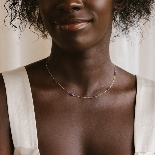 Natural Stone Choker Necklace