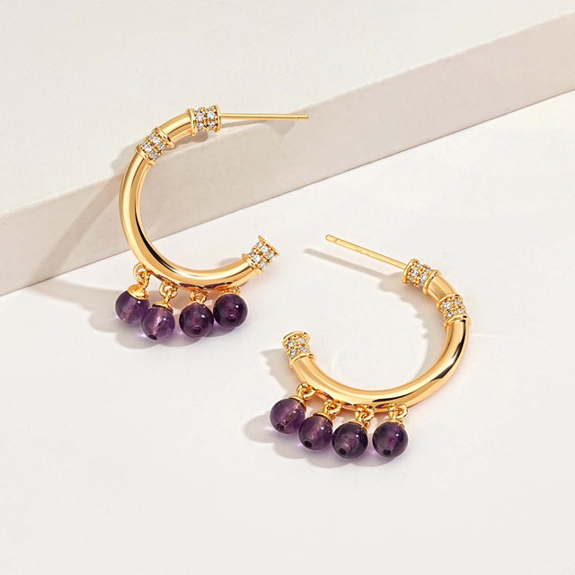 Chunky Colored Boho Hoop Earrings