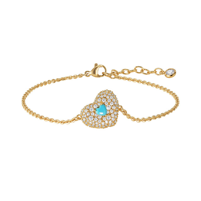 Heart Gemstone Bracelet