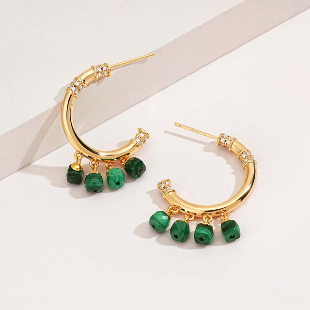 Chunky Colored Boho Hoop Earrings