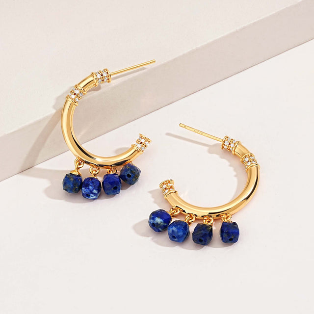 Chunky Colored Boho Hoop Earrings