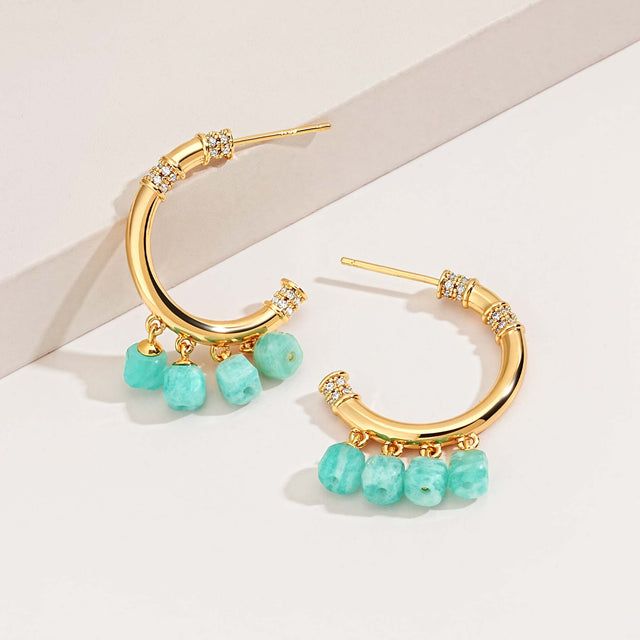Chunky Colored Boho Hoop Earrings