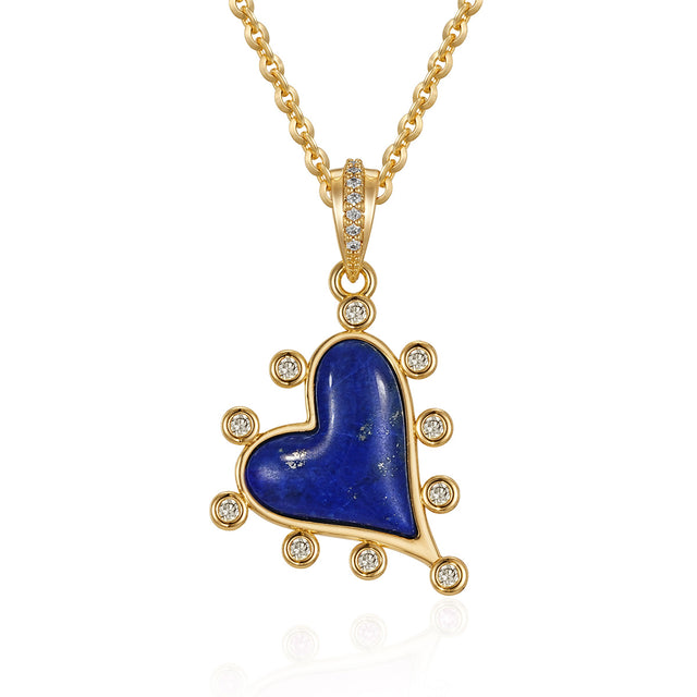 Gold Love Heart Pendant Necklace