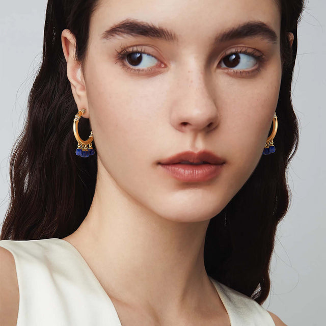 Chunky Colored Boho Hoop Earrings