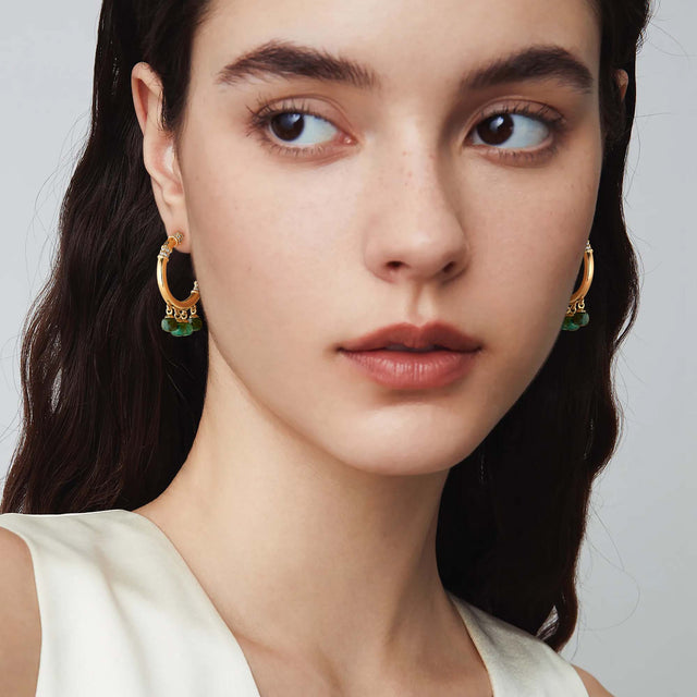 Chunky Colored Boho Hoop Earrings