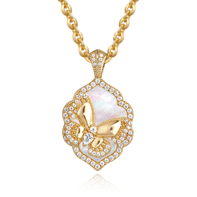 Gold Butterfly Pendant Necklace