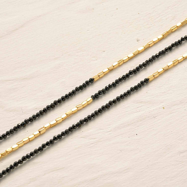 Natural Stone Square Beaded Bracelet