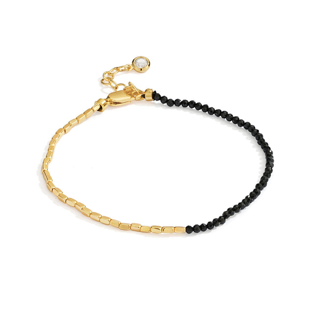 Natural Stone Square Beaded Bracelet