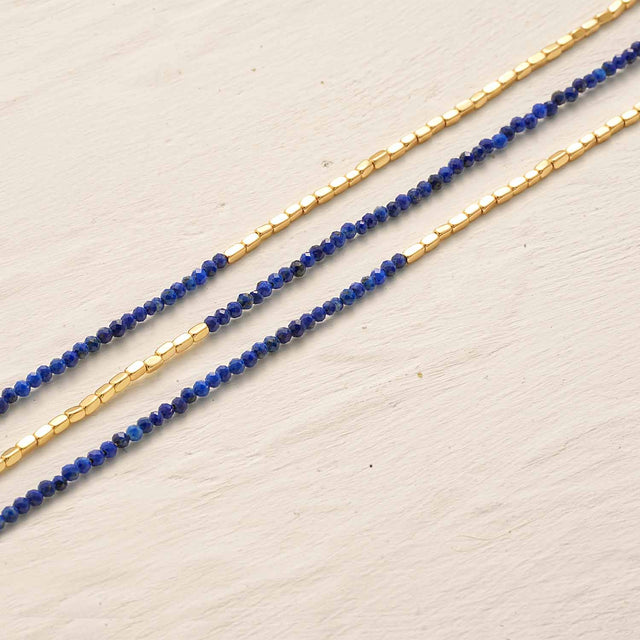 Natural Stone Square Beaded Bracelet