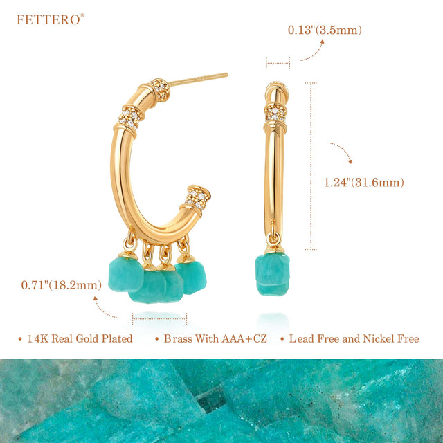 Chunky Colored Boho Hoop Earrings