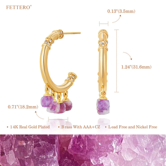 Chunky Colored Boho Hoop Earrings