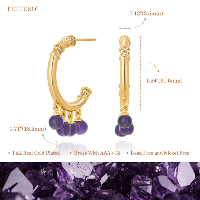 Chunky Colored Boho Hoop Earrings