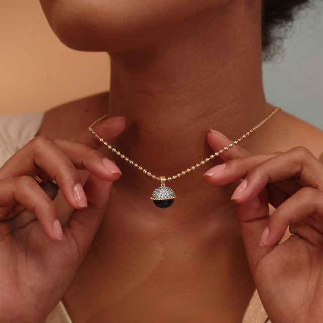 Satellite Chain Natural Stone Necklace