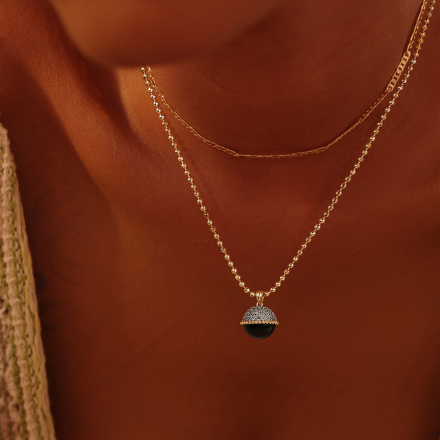 Satellite Chain Natural Stone Necklace