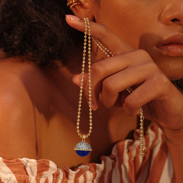 Satellite Chain Natural Stone Necklace