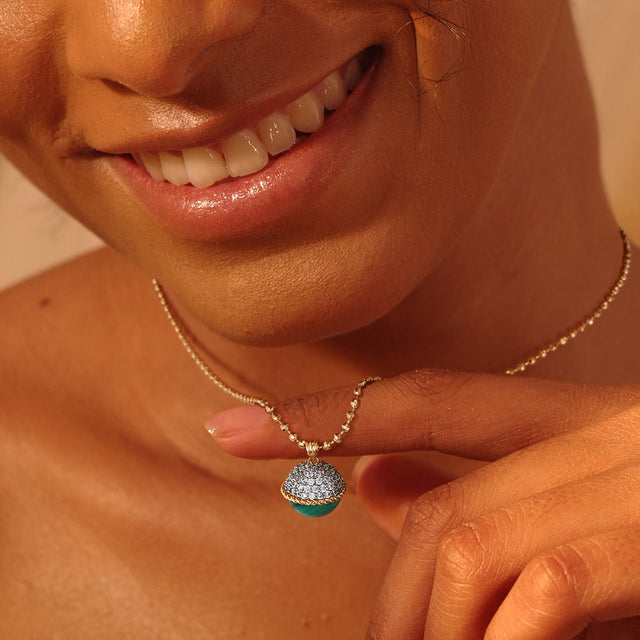 Satellite Chain Natural Stone Necklace