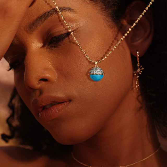 Satellite Chain Natural Stone Necklace