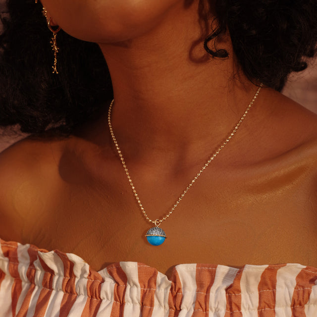 Satellite Chain Natural Stone Necklace