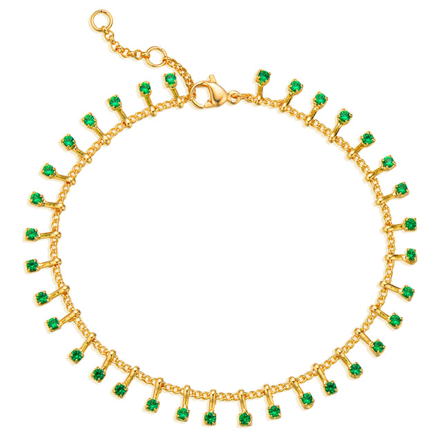 HOLYMAGIC Gold Beaded Bracelets,14k Gold Plated Handmade Cute Satellite Diamond Cut Oval and Round Beads Rope Chain Dainty Bracelet for Women