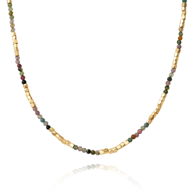 Natural Stone Beaded Choker Necklace