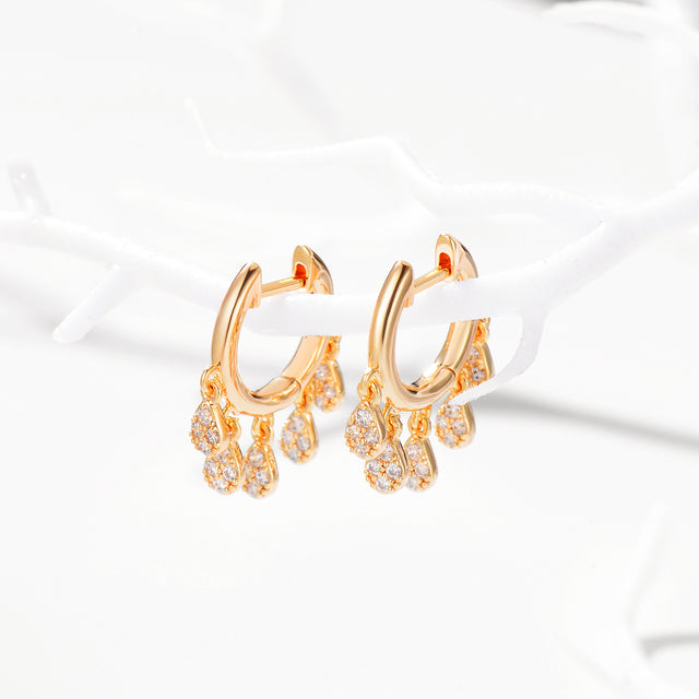 HolyMagic Women Huggie Hoop Earrings Gold Ear Stud Cuff 14k Gold Filled Small Boho Beach Simple Delicate Handmade Hypoallergenic Jewelry Gift