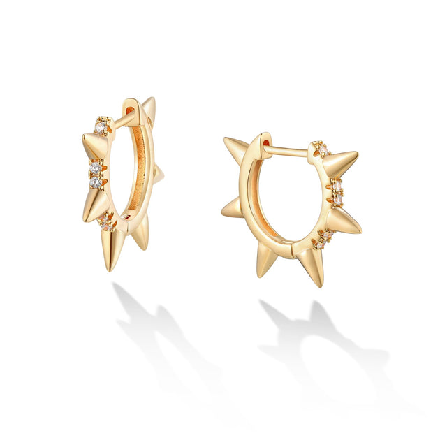 HolyMagic Women Huggie Hoop Earrings Gold Ear Stud Cuff 14k Gold Filled Small Boho Beach Simple Delicate Handmade Hypoallergenic Jewelry Gift