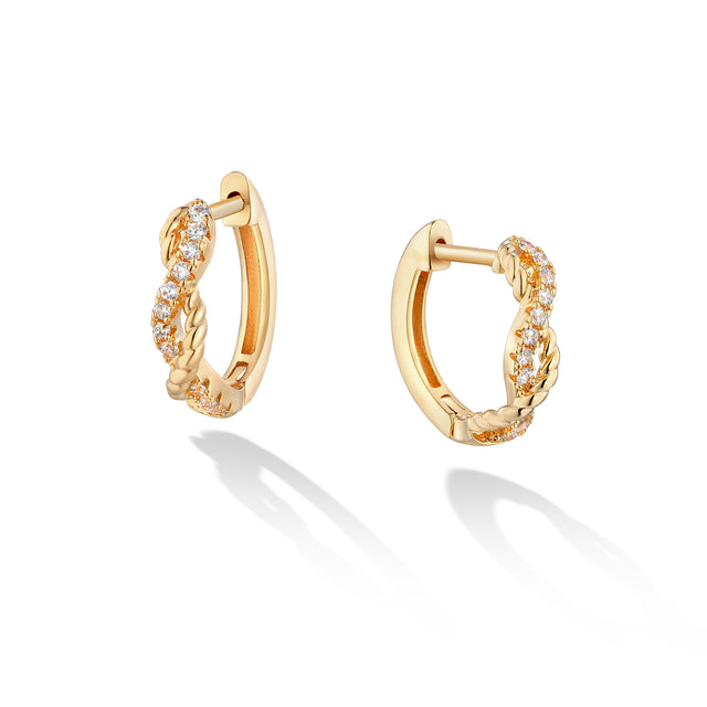 HolyMagic Women Huggie Hoop Earrings Gold Ear Stud Cuff 14k Gold Filled Small Boho Beach Simple Delicate Handmade Hypoallergenic Jewelry Gift