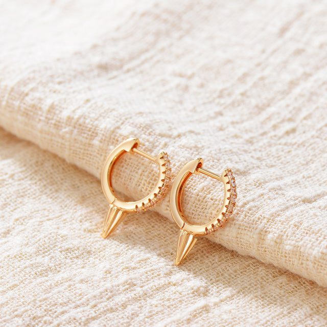 HolyMagic Women Huggie Hoop Earrings Gold Ear Stud Cuff 14k Gold Filled Small Boho Beach Simple Delicate Handmade Hypoallergenic Jewelry Gift
