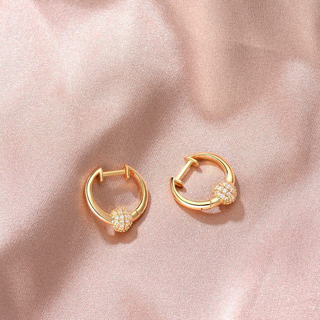 HolyMagic Women Huggie Hoop Earrings Gold Ear Stud Cuff 14k Gold Filled Small Boho Beach Simple Delicate Handmade Hypoallergenic Jewelry Gift