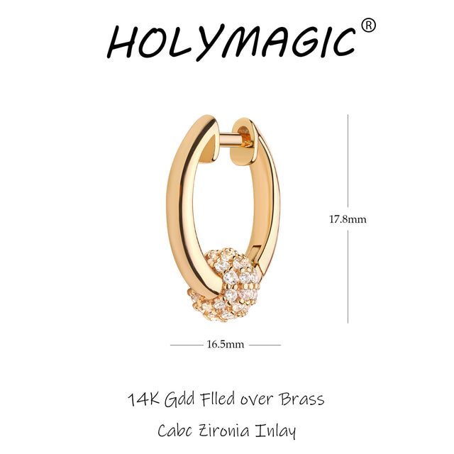 HolyMagic Women Huggie Hoop Earrings Gold Ear Stud Cuff 14k Gold Filled Small Boho Beach Simple Delicate Handmade Hypoallergenic Jewelry Gift