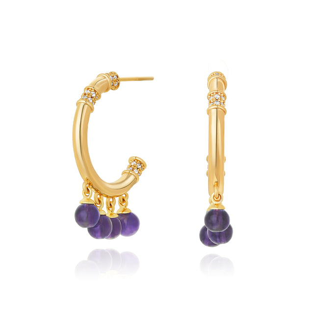 Chunky Colored Boho Hoop Earrings