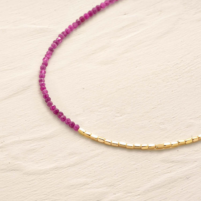 Gold Handmade Gemstone Beaded Anklet