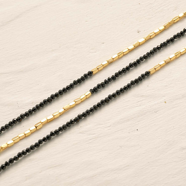 Gold Handmade Gemstone Beaded Anklet