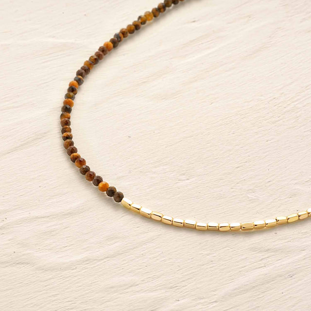 Gold Handmade Gemstone Beaded Anklet