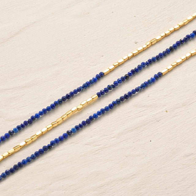 Gold Handmade Gemstone Beaded Anklet