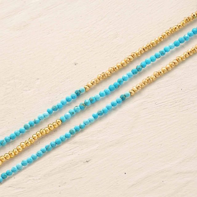 Double Layer Chain Beaded Bracelet