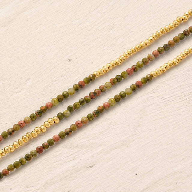 Double Layer Chain Beaded Bracelet