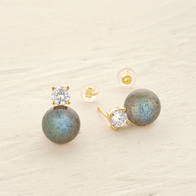 Crystal Ball Stud Earrings