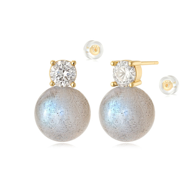 Crystal Ball Stud Earrings