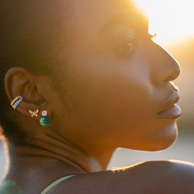 Crystal Ball Stud Earrings