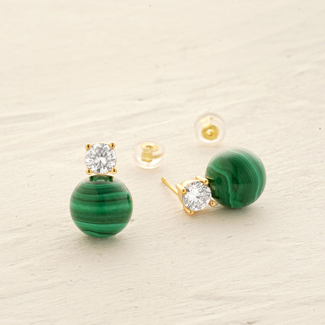 Crystal Ball Stud Earrings