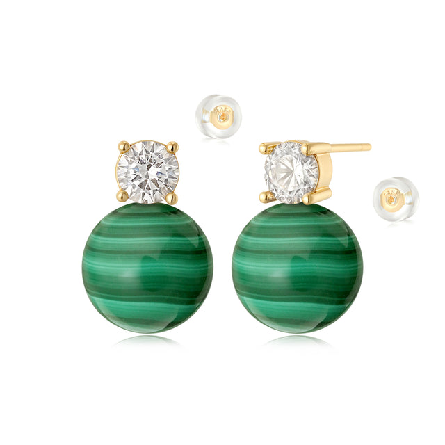 Crystal Ball Stud Earrings