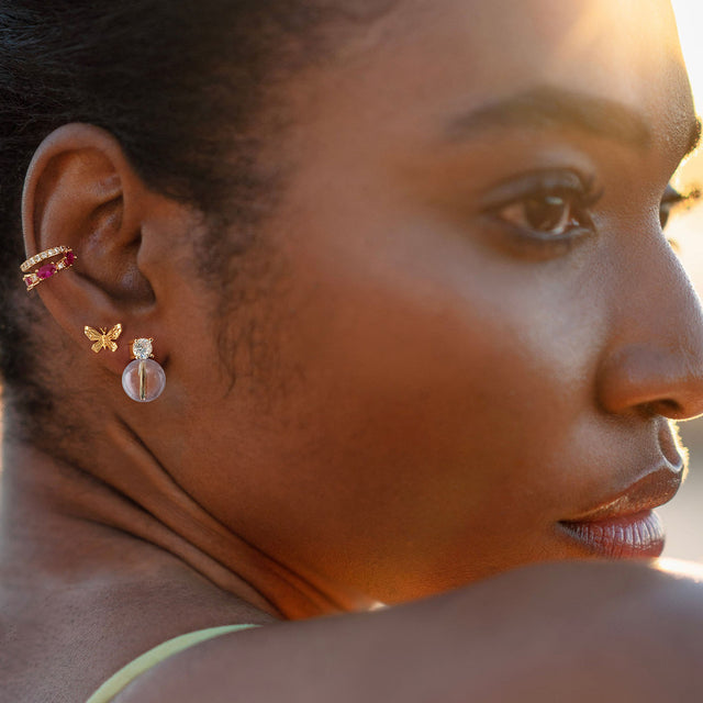 Crystal Ball Stud Earrings