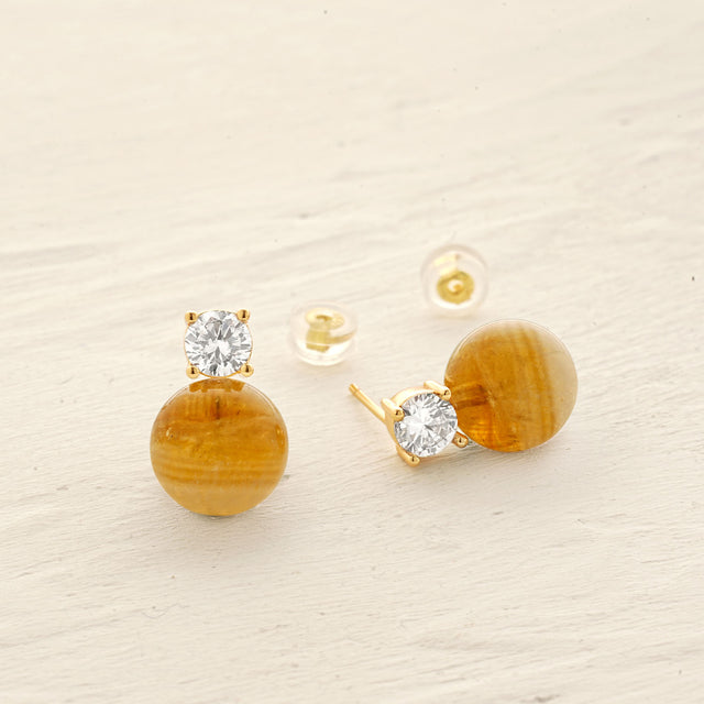 Crystal Ball Stud Earrings